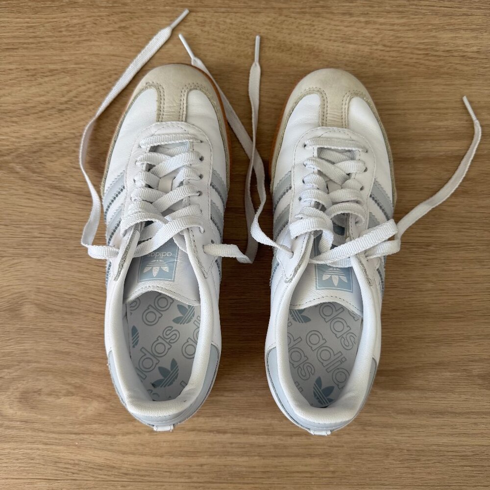 adidas Samba OG White Halo Blue Gum (Women's) (Size 5.5W)